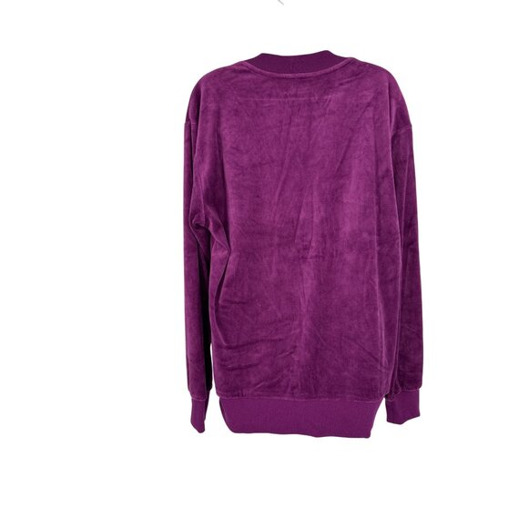 Houston White Purple Button-Down Ribbed Hem & Cuffs Logo Detail Cardigan Size M - Picture 5 of 11